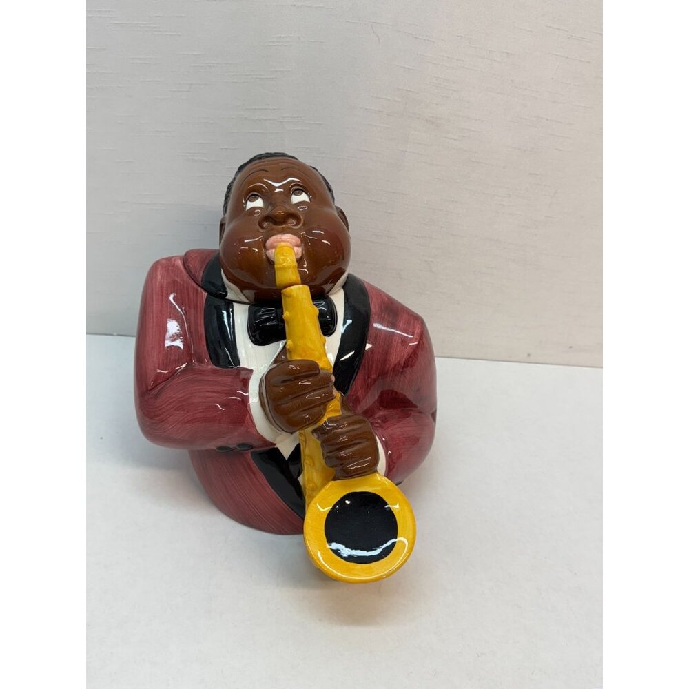 Jazz Player  Cookie Jar - Vintage by Clay Art 1996